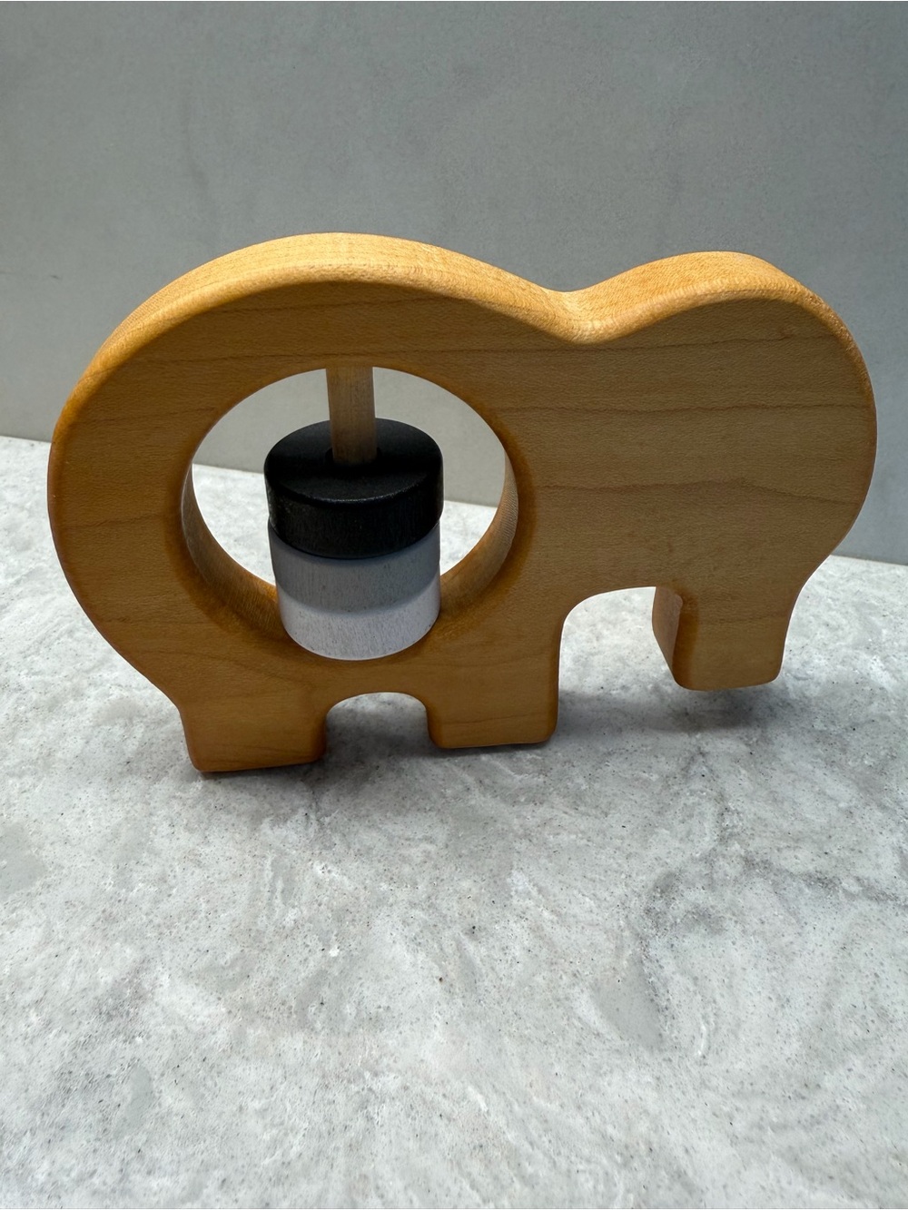 Bannor Toys Elephant Wooden Baby Rattle 
Maple Wood